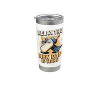 Relax the New Dad is Here New Baby Father Stainless Steel Insulated Tumbler