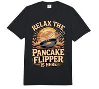 Relax the Pancake Flipper is Here Pancakes Breakfast Comfort Colors Adult Heavyweight T-Shirt