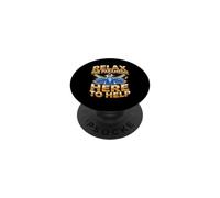 Relax the Paramedic Is Here EMT EMS Ambulance PopSockets Adhesive PopGrip