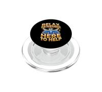 Relax the Paramedic Is Here EMT EMS Ambulance PopSockets PopGrip for MagSafe