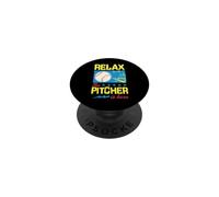 Relax The Pitcher Is Here Baseball PopSockets Adhesive PopGrip