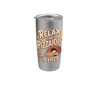 Relax the Pizzaiolo is Here Pizza Maker Italian Stainless Steel Insulated Tumbler