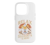 Relax the Silversmith Is Here Jewelry Making Metalsmith Case for iPhone 14 Pro