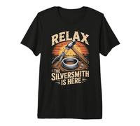 Relax the Silversmith is Here Jewelry Making Metalsmith Premium T-Shirt