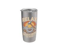 Relax the Silversmith is Here Jewelry Making Metalsmith Stainless Steel Insulated Tumbler