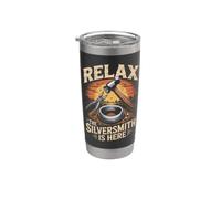 Relax the Silversmith is Here Jewelry Making Metalsmith Stainless Steel Insulated Tumbler