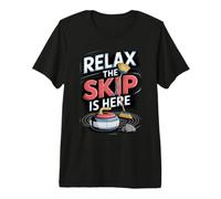 Relax the Skip is Here Curling Player Winter Premium T-Shirt