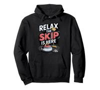 Relax the Skip Is Here Curling Player Winter Pullover Hoodie