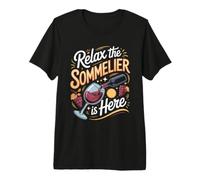 Relax the Sommelier is Here Wine Tasting Lover Vino Premium T-Shirt