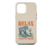 Relax Trashy But Thriving Funny Raccoon Humor Coffee Women Case for iPhone 12 Pro Max