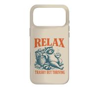 Relax Trashy But Thriving Funny Raccoon Humor Coffee Women Case for iPhone 17 Pro Max