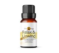 Relax & Unwind Life Oil (10ml) - Blend of Lavender, Bergamot & Lemongrass Pure & Natural Essential Oils (Use with Aromatherapy Diffuser, Burner, During Yoga, Meditation, Massage, Bath)