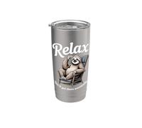 Relax We'll Get There Eventually Sloth Lounge Stainless Steel Insulated Tumbler