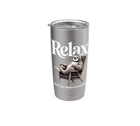 Relax We'll Get There Eventually Sloth Lounge Stainless Steel Insulated Tumbler