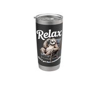 Relax We'll Get There Eventually Sloth Lounge Stainless Steel Insulated Tumbler