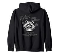 Relax We're All Crazy Animal Lover Motivation Slogan Zip Hoodie