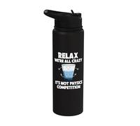 Relax We're All Crazy - Physics Physicist Stainless Steel Insulated Water Bottle