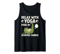 Relax with Yoga Scented Candle Pose Funny Frog Tank Top