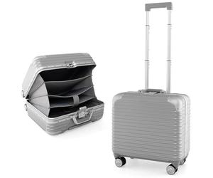 RELAX4LIFE 16” Hard Shell Suitcase, Lightweight Carry-on Hardside Luggage with TSA Lock, 4 Spinner Wheels and Laptop Compartment, Airline Approved Cabin Suitcase Travel Case for Travel & Business