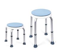 RELAX4LIFE 360° Rotating Shower Stool, 6-Level Height Adjustable Bath Seat with Non-Slip Feet, Rotating Bathroom Chair for Elderly Disabled Adults