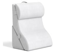 RELAX4LIFE 3PCS Bed Wedge Pillow Set, Adjustable Memory Foam Sleeping Support Triangle Pillow with Washable Cover, Orthopedic Leg Back Rest Incline Cushion for Acid Reflux, Pain Relief (White)
