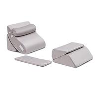 RELAX4LIFE 4PCS/6PCS Wedge Pillow Set, Adjustable Bed Wedge Memory Foam Pillow with Washable Cover, Orthopedic Pillow Set Leg Elevation for Acid Reflux, Sleeping, Reading, Post Surgery (6PCS)