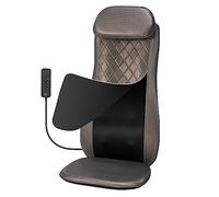 RELAX4LIFE Back Massager Cushion with Heat, Shiatsu Massage Chair Pad with Timer, Selectable Massage Areas, Detachable Pillow & Back Flap, Full Body Electric Massager Seat Pad for Home Office