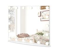 RELAX4LIFE Hollywood Vanity Mirror, Tabletop or Wall-Mounted Makeup Mirror with 18 LED Bulbs, 3 Color Lighting Modes & Detachable 3x Magnifying Mirror, Touch Control Cosmetics Mirror for Bedroom