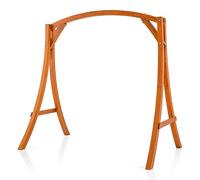 RELAX4LIFE Swing Chair and Stand, Outdoor 2-Seater Swing Bench with A-Shaped Frame, Adjustable Chains, All-Weather Solid Wood Hanging Chair Set for Backyard Garden Poolside (Swing Stand)