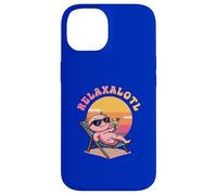Relaxalotl Adorable Axolotl Chillin on the Beach in the Sun Case for iPhone 14