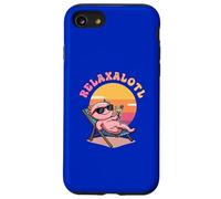 Relaxalotl Adorable Axolotl Chillin on the Beach in the Sun Case for iPhone SE (2020) / 7/8
