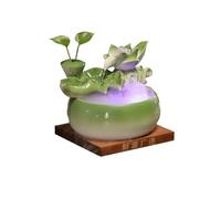 Relaxation Ceramic Fish Tank Tabletop Fountain with Feng Shui Ball for Indoor and Home Decoration House Warming Gift