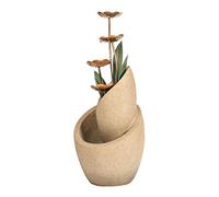 Relaxation Desktop Fountains Tiered Copper Flowers Modern Decorative Fountain Indoor or Outdoor Floor Water Fountain High Cascading for Yard Garden Patio Deck Home Interior Water Feature