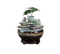 Relaxation Fountain Ceramic Water Feature Indoor Tabletop Desktop Home Decoration Suitable for keeping Fish