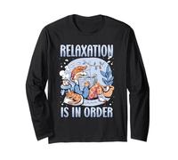 Relaxation is in Order Cozy Reading Gnome Vibes Long Sleeve T-Shirt