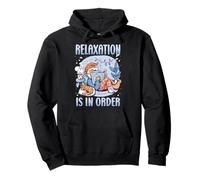 Relaxation Is In Order Cozy Reading Gnome Vibes Pullover Hoodie