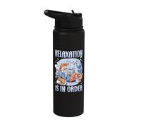 Relaxation is in Order Cozy Reading Gnome Vibes Stainless Steel Insulated Water Bottle
