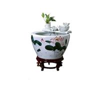 Relaxation Waterfall Fountain Indoor Tabletop Water Fountain Ceramic Fish Tank for Office House Warming Gift