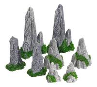 Relaxation Zone Accessories 8 Artificial Small Rocky Miniature Landscape Resin Miniature Mountain Decoration for Indoor Display Tree Arrangement
