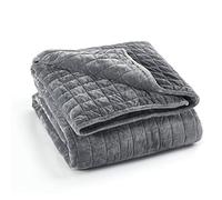 RelaxBlanket 60''x80'' Duvet Cover for Weighted Blanket | Super Cozy and Warm | Double-Side Square Quilted Minky | Dark Grey