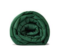 RelaxBlanket Weighted Blanket | 60''x80'' 15lbs | for Individual Between 140-190 lbs | Premium Cotton Material with Glass Beads | Dark Green