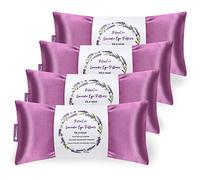 RelaxCoo Lavender Eye Pillow for Relaxation, Yoga, Sleeping, Weighted Eye Mask Heated for Headache, Sinus, Dry Eye Relief, Moist Heat Eyes Compress, Meditation Accessories with Aromatherapy, Pack of 4