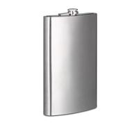 Relaxdays XXL Stainless Steel, Travel Hip Flask with 1.8L Volume Capacity, Classic Design, Barware, Silver, 29 x 18 x 5 cm