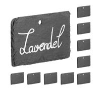 Relaxdays 10 Rustic Slate Plant Labels