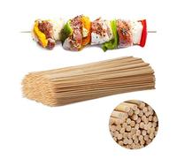 Relaxdays 10023685, 3 mm, Natura Wooden Skewers, Bamboo Trussing Needles Pack of 500, BBQ or Crafting Accessory, 30 cm Long, mm Thick, Natural