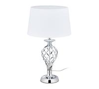 Relaxdays 10034478_55 Modern Table Lamp, Touch, Adjustable on 3 Levels, for Living Room, E27, 62.5 x 36.5 cm, Choice of Colours, Silver