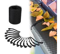 Relaxdays 10x 6m Roof Guttering Leaf Guard, 60 m Long, Plastic Eaves Protector, Leaf Barrier for Gutter Troughs, 15 cm Wide