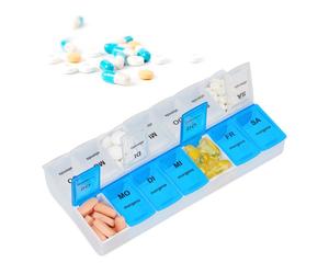Relaxdays 10x 7-Day Pill Organiser with 2 parts