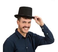 Relaxdays 10x Black Top Hats