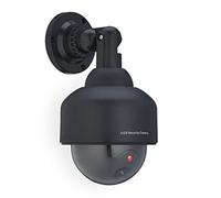 Relaxdays 10x Dummy Camera, Flash LED Light, Indoor & Outdoor, Burglar Deterrent, Security, 23.5 x 12.5 x 14 cm, Black